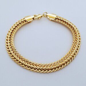 14K Gold 8.5" Mens Chain Link Style Bracelet Guys New 14 Karat Silver Jewelry